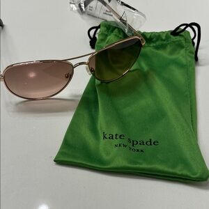 Kate Spade Rose Gold Aviator Sunglasses